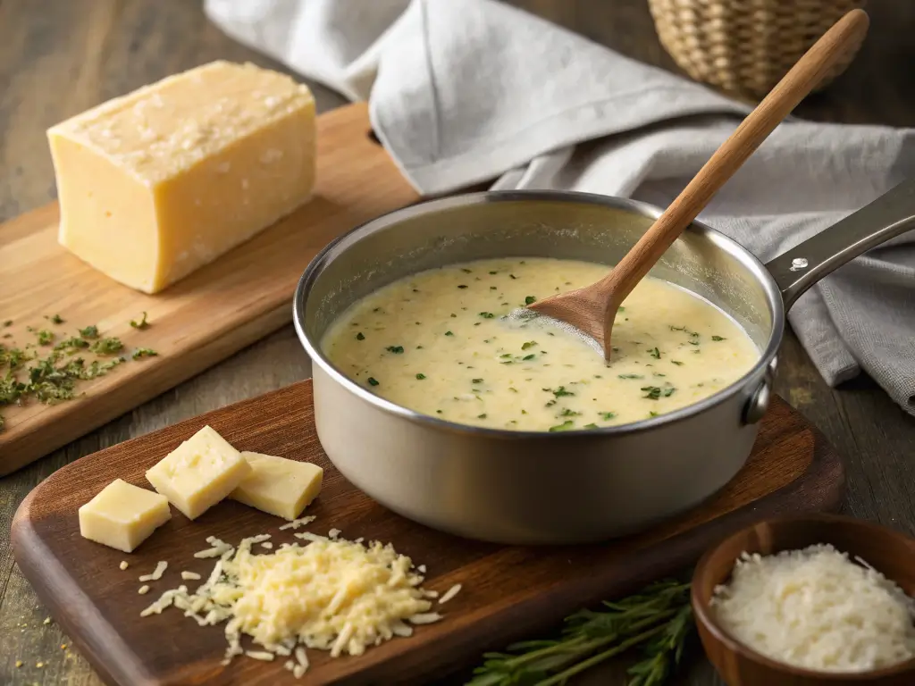 grandmas recipe garlic butter with parmesan cream cheese sauce

